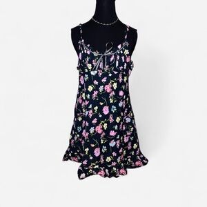 Betsey Johnson Black Dress with Floral Print